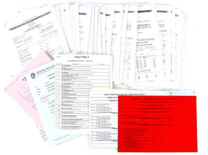 Harry Potter - 77 Call sheets & Memorandums all from Harry Potter and The Philosopher’s Stone… | Ewbank’s
