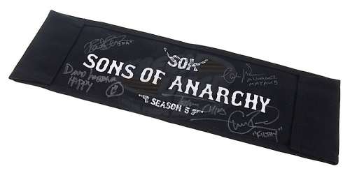 Lot 342 - Sons of Anarchy (TV) - Autographed Production Chair Back