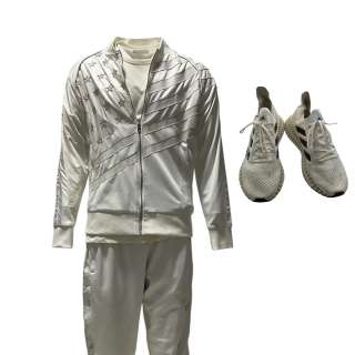 Lot 285 - Creed III Duke Wood Harris Screen Worn Zip-Front Jacket, Short Sleeve Shirt, Elastic Waist Pants & Lace-Up Shoes Ch 19 Sc 154-171 - Lot #285 - Creed III Duke Wood Harris Screen Worn Zip-Front Jacket, Short Sleeve Shirt, Elastic Waist Pants & Lace-Up Shoes Ch 19 Sc 154-171: Authentic Auction Item | VIP Fan Auctions