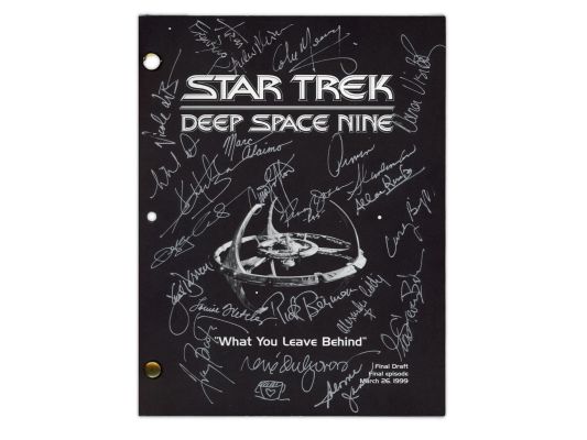 Lot 226 - Star Trek DS9 Finale Episode Cast Signed Script | Weiss Auctions