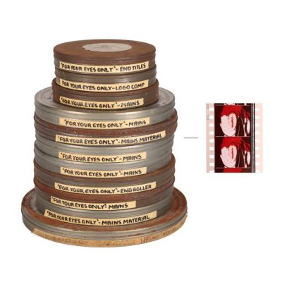 JAMES BOND: FOR YOUR EYES ONLY (1981) - Lot #762 : 11 Film Cans with 82 35mm Film Reels