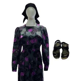 Women Talking Salome’s Claire Foy Long Sleeve Dress, Slip, Prayer Cover, Pocket & Sandals | VIP Fan Auctions