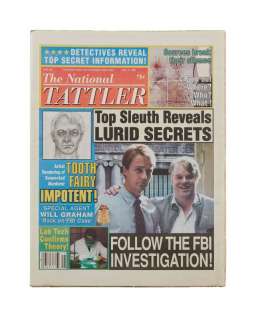 Lot 213 - Red Dragon | "The National Tattler" Tabloid Newspaper Prop