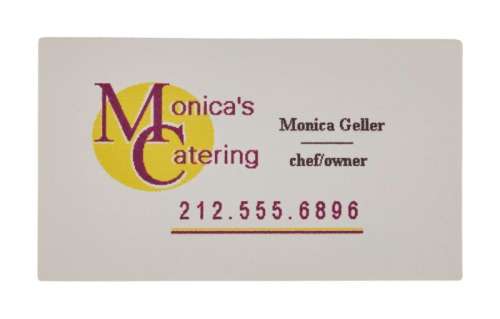 Friends | Original Monica’s Catering Business Card Prop (C) | Julien’s