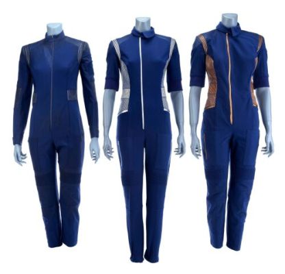 Star Trek: Discovery (Tv Series, 2017-2024) | Lot 20: Set of Three Women’s Starfleet Jumpsuit Uniforms | Propstore