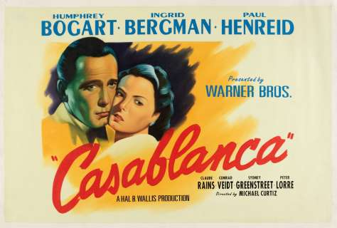 CASABLANCA MOVIE POSTER RECREATION ORIGINAL ART. | Hake’s
