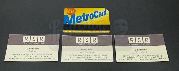 The Adjustment Bureau | David Norris (Matt Damon) Business Card and Bus Ticket Set | Propstore (Buy Now)