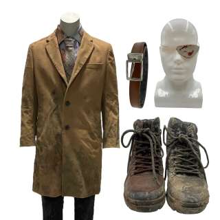 Fargo Season 5 Danish Graves Screen Worn Stunt Double Coat, Pant Suit, Shirt, Tie, Eye Patch, Belt & Boots Ch 10 Ep 508 | VIP Fan Auctions