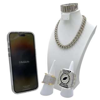 Lot #149: The Underdoggs Jaycen Snoop Dogg Screen Used Iphone, Phone Case, Bracelet, Ring Set & Necklace Sc Multiple