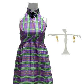 Lot #44: Minx Joyce Ophelia Lovibond Screen Worn Evening Dress & Earrings Ch 3 Ep 102