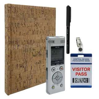 Opus Ariel Ecton (Ayo Edebiri) Screen Used Visitor Pass, Notebook W/ Pen & Recorder | VIP Fan Auctions