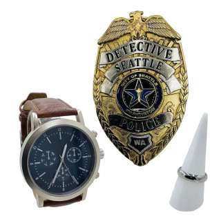 Heart Eyes Detective Zeke Hobbs (Devon Sawa) Screen Used Badge, Watch & Ring Sc 13 | VIP Fan Auctions