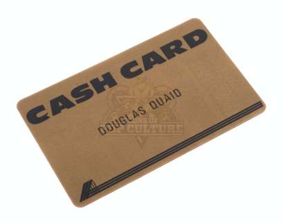 Total Recall – Douglas Quaid’s (Arnold Schwarzenegger) Cash Card – VI702 | Icons of Pop Culture