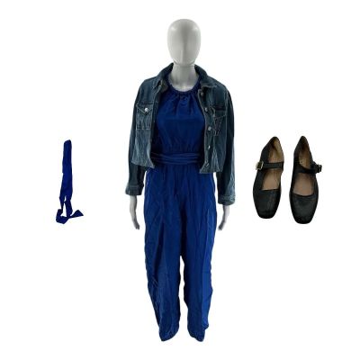 MERV Anna Screen Worn Dress Shoe, Denim Jacket, Jumpsuit & Hair Ribbon Ch 25 Sc 69-82 | VIP Fan Auctions