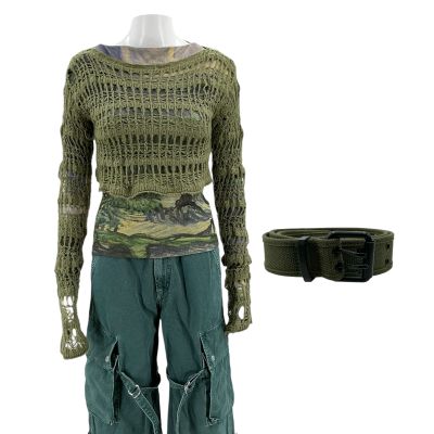 Lot 87: Mercy Britt Raven Screen Worn Sweater, Shirt, Pants & Belt Ch 4 Sc Multiple | VIP Fan Auctions
