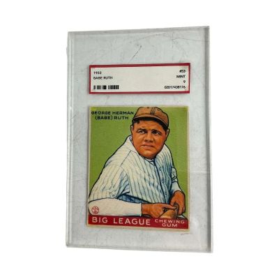 Lot 8: Crime 101 Monroe Production Used Prop Babe Ruth Baseball Card Sc 178 | VIP Fan Auctions