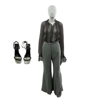 Lot 29: Is God Is Angie Screen Worn Heels, Pants, Blouse & Necklace Ch 2 Sc 84-128 | VIP Fan Auctions