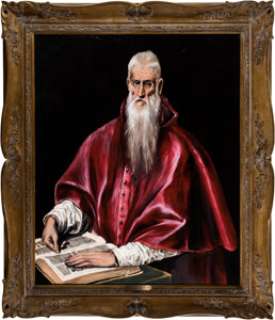 El Greco Replica Painting "St. Jerome as Scholar" from Confess, Fletch (Miramax, 2022). ... | Heritage