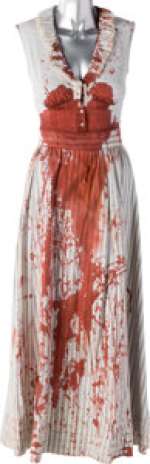 Westworld (HBO®Original 2016-2022) Thandiwe Newton "Maeve Millay" Bloody Homesteader Dress and "Maeve‘s Daughter" Stunt Dress from Season 1, Episode 8: "Trace Decay".