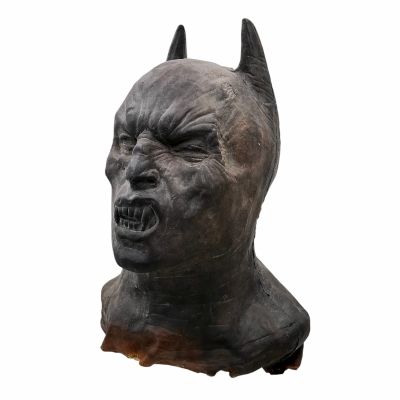 Lot 195: Batman Begins (2005) Batman Production Made Demon Cowl | VIP Fan Auctions