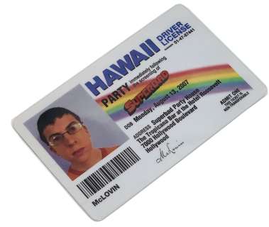 Superbad (2007) - McLovin Driver’s License Cast Party Invite | Hanlin Auction Service