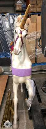 "Snowpiercer" - Carousel Horse w/pole | Direct Liquidation