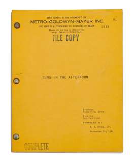 An early screenplay for Ride the High Country | Bonhams