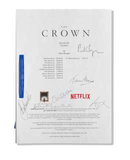 Lot 141 - An autographed script for The Crown Season 3, Episode 1, ‘Olding‘