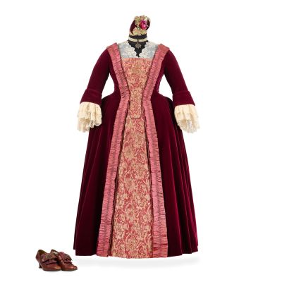 Lot 97 - Ruby velvet court dress, worn by Jocasta Season 5, Episode 6, ’Better To Marry Than Burn’ 8 | Bonhams