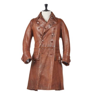 Outlander | Jamie’s tan leather coat, and Jamie’s father’s coat ’Brian’s Coat’ Season 5, Episode 10, ’Mercy Shall Follow Me’ 2 | Bonhams