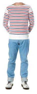 Lot 450 - "Kurt" red, white and blue sweater ensemble.