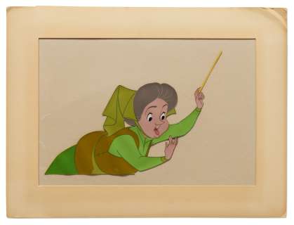 Disney Animation Screen-Used Cel from ’’Sleeping Beauty’’ of Fairy Godmother Fauna | Nate Sanders