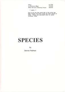 A Script from "Species." | Heritage