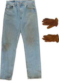 Heath Ledger Worn Jeans and Gloves from Brokeback Mountain (2005)....