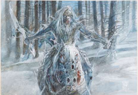 Game of Thrones White Walker Preliminary Concept Painting by William Simpson ((HBO, 2011). | Heritage