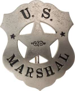 James Arness "Matt Dillon" Die-Cut Metal Five-Point Marshall Star with Letter of Provenance from Gunsmoke | Heritage