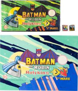Batman Rolykins Lot with Original Artwork (Marx, 1966). | Heritage