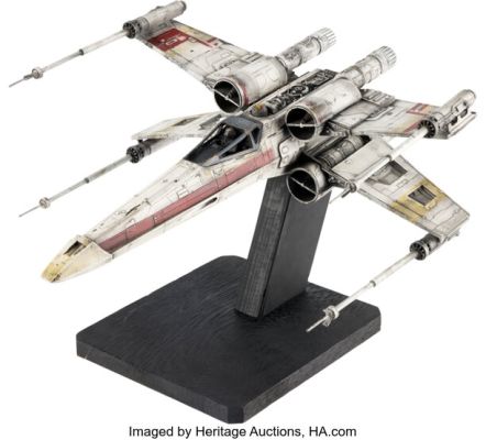 Star Wars: Episode IV - A New Hope (TCF, 1977), Denis Lawson "Wedge Antilles" Red Two X-wing Miniature Model Built from the Original Molds. (Total: 2 Items)