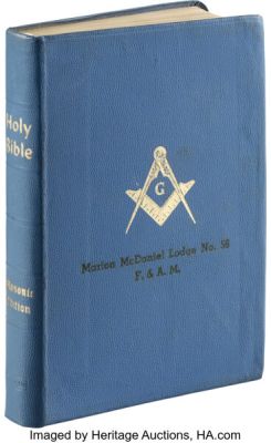 John Wayne’s Personal Masonic Edition Holy Bible (1970). | Heritage