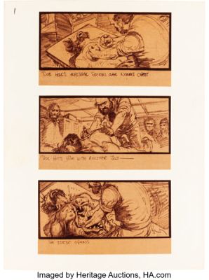 The Thing (Universal, 1982), Collection of (26) Storyboards from Director of Photography Dean Cundy. (Total: 9 Items)