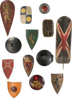 Group of (13) Shields from Game of Thrones (HBO® Original 2011-2019). (Total: 13 Items) | Heritage