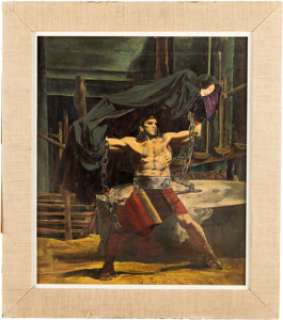 Samson and Delilah (Paramount, 1949), Robert Fawcett Ad Illustration Painting. | Heritage