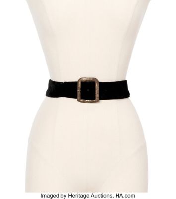 Marilyn Monroe Personal Black Velvet Belt. | Heritage