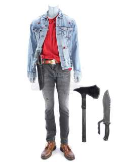 The Gifted | Thunderbird’s Tomahawk, Knife, Sheath, and Bloodied, Bullet-Riddled Final Fight Costume | Propstore