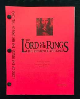 The Lord of the Rings - The Return Of The King - Script from the Production Company - Final Revision October 2003 | Catawiki