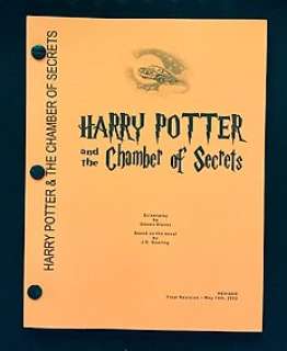 Harry Potter And the Chamber of Secrets | Harry Potter and the Chamber of Secrets - Original Script from the Production Company - Final Revision - May 14th, 2022 | Catawiki