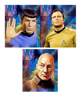 Star Trek - Classic TV | Star Trek - Classic TV - new! 2023 Lot of 3 - ’Spock" & "Kirk" "Picard" by Artist Raffaele De Leo - Numbered Giclèes (55x45 | Catawiki