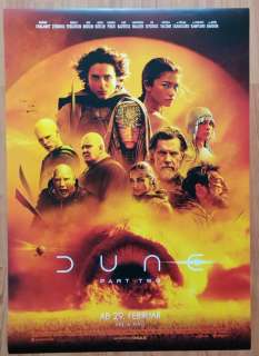 Dune: Part 2 - Timothee Chalamet, Rebecca Ferguson, Zendaya, - Original Cinema Poster 2024 - Rolled