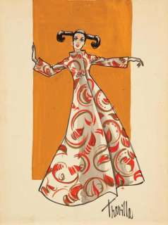Travilla costume sketch for Barbara Parkins from Valley of the Dolls | Profiles in History