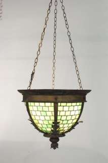 Stained Glass Chandelier on Chain | Super Auctions